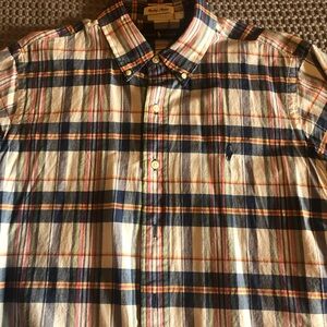 Ralph Lauren Men's Plaid Madras Button-Down Shirt - Navy, White & Yellow